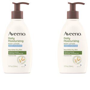 2 Packs of Aveeno Sheer Hydration Daily Moisturizing Body Lotion 12 fl oz